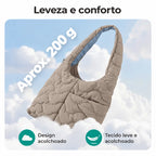 Bolsa Tote Bags Mart camel com alça acolchoada — peso aproximado de 200 g