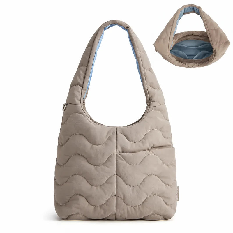 Bolsa Tote Feminina Acolchoada Bags Mart Cor Camel — produto em destaque