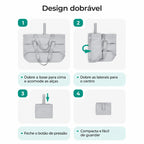 Bolsa Tote Dobrável Bags Mart Cor Cinza — sequência de dobra