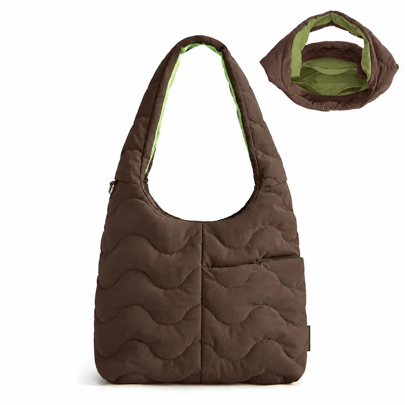 Bolsa Tote Feminina Acolchoada Bags Mart Cor Marrom — produto em destaque