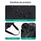 Bolsa Tote Dobrável Bags Mart Cor Preto — fechos, alças e acabamento