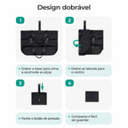 Bolsa Tote Dobrável Bags Mart Cor Preto — passo a passo para dobrar