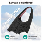 Bolsa Tote Bags Mart preto com alça acolchoada — peso aproximado de 200 g