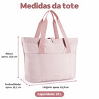 Bolsa Tote Dobrável Bags Mart Cor Rosa — dimensões em centímetros