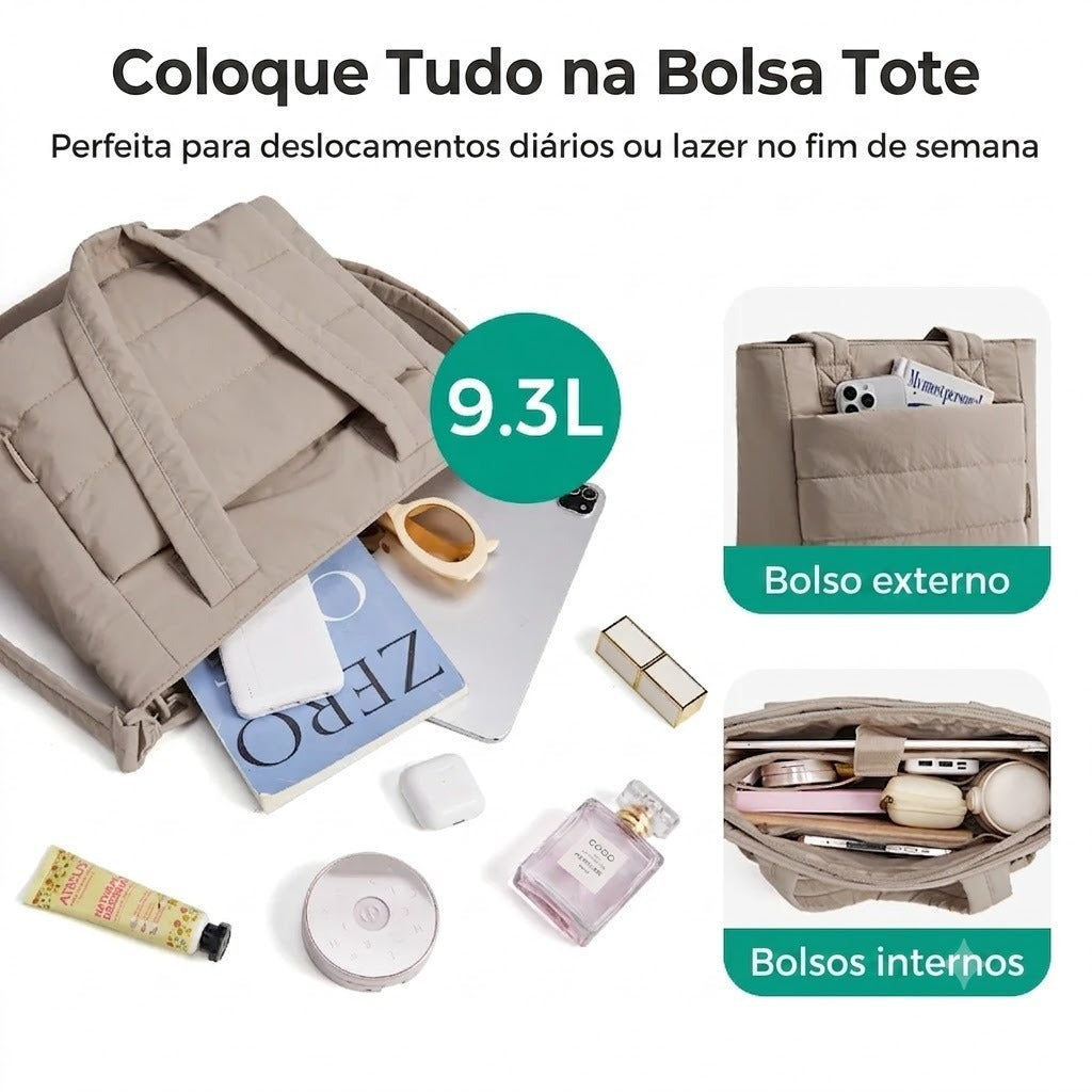 Bolsa Tote Bags Mart Marrom - Coloque Tudo