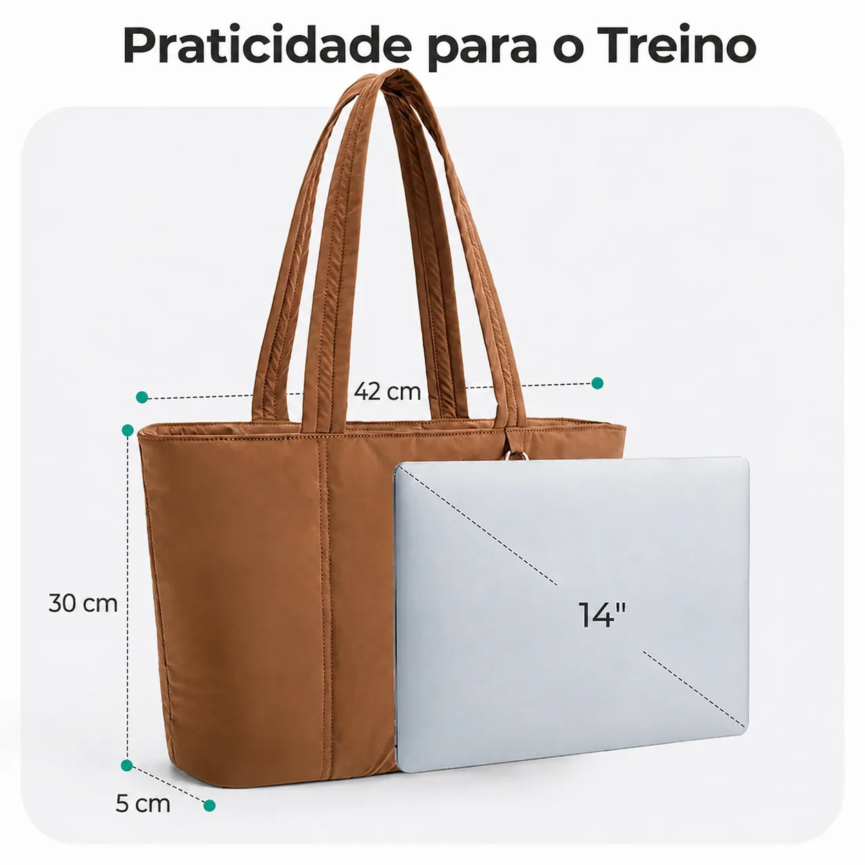 Dimensões (42 x 30 x 5 cm) - Bolsa Tote Feminina com Laço Bags Mart