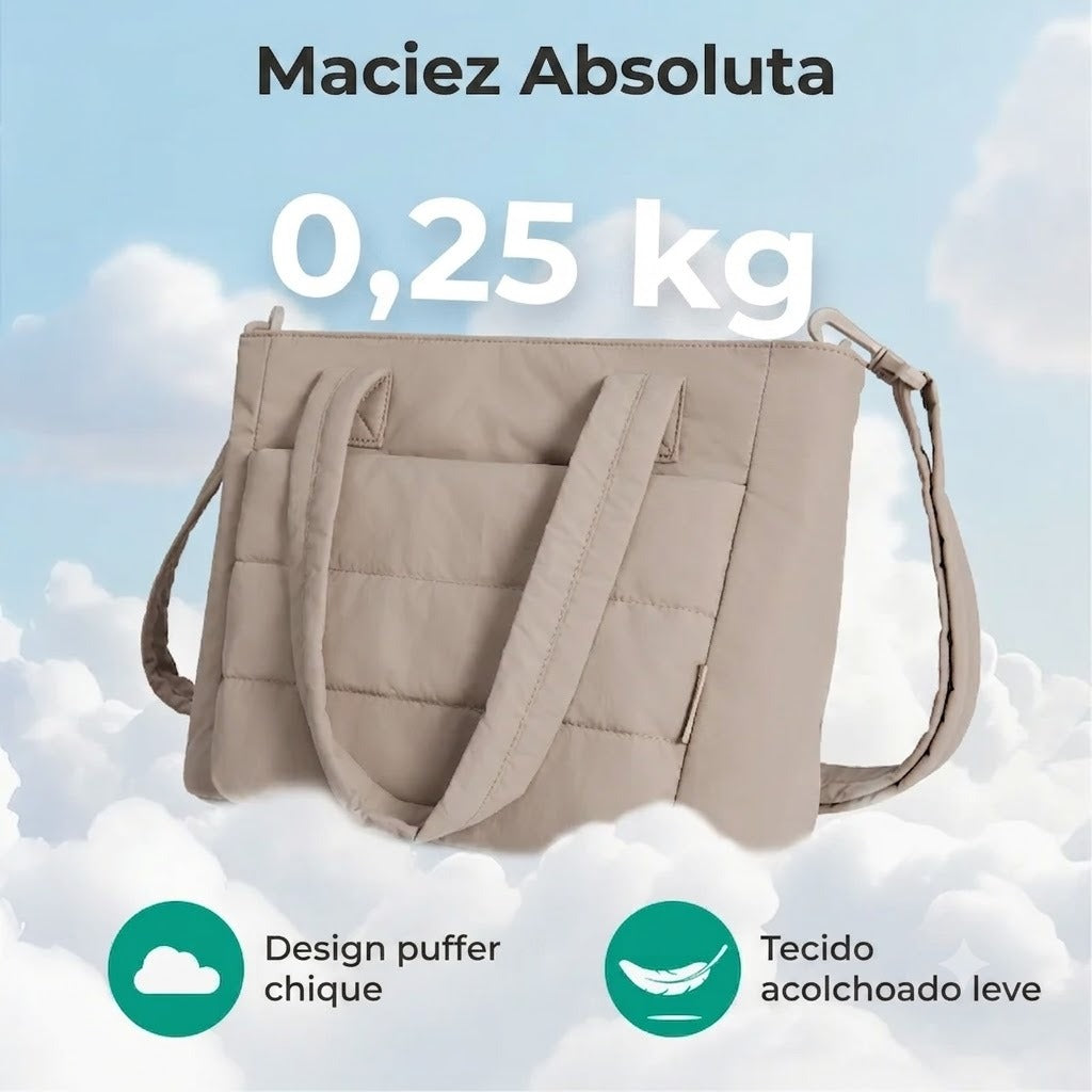 Bolsa Tote Feminina Acolchoada Bags Mart - Maciez Absoluta 0,25kg