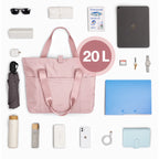 Bolsa Tote Dobrável Bags Mart Cor Rosa — capacidade e itens de demonstração