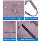 Bolsa Tote Dobrável Grande com Alça de Mão Bags Mart Cor Roxo — material e acabamentos