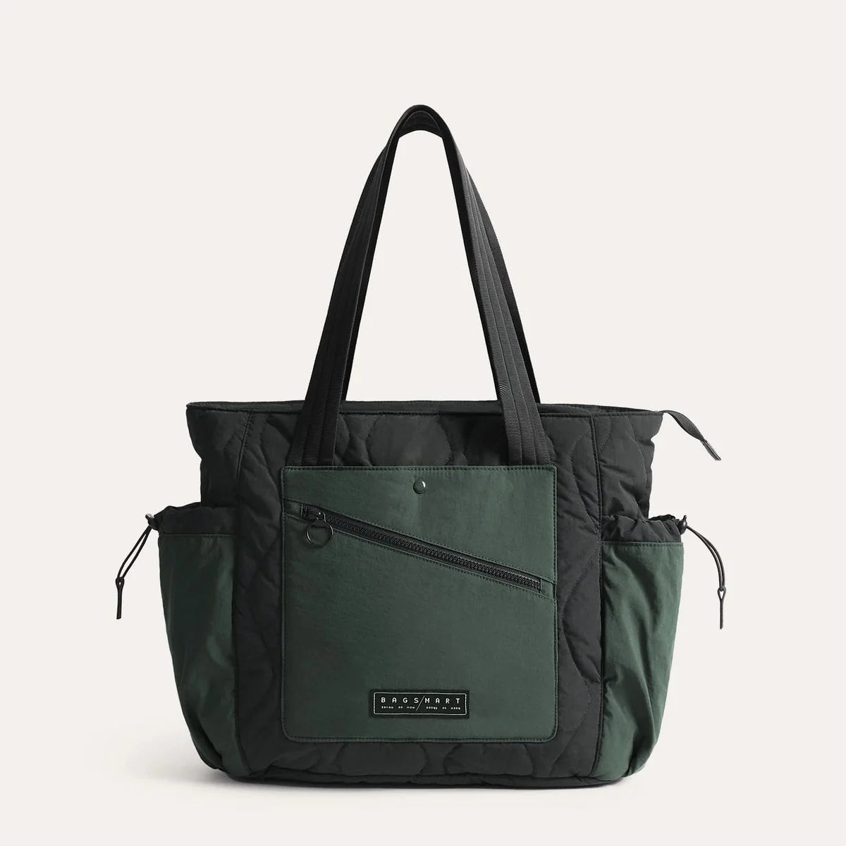 Bolsa Feminina Grande Acolchoada Resistente à Água Bags Mart Cor Preto — Produto em destaque
