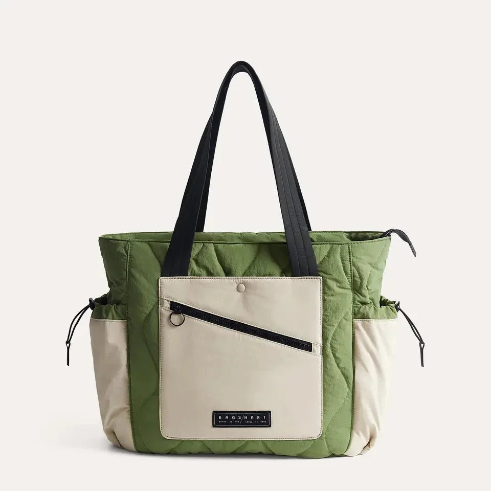 Bolsa Feminina Grande Acolchoada Resistente à Água Bags Mart Cor Verde Exército — Produto em destaque