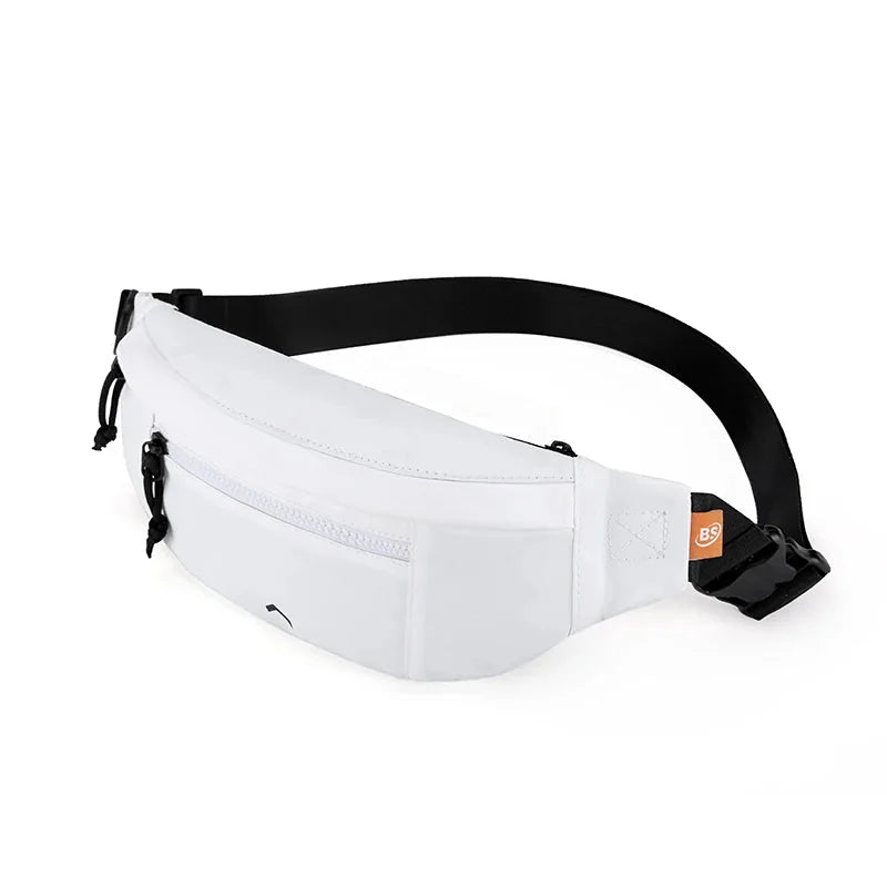 Bolsa Transversal de Peito Unissex Bags Mart Cor Branco — Vista lateral