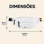 Bolsa Transversal de Peito Unissex Bags Mart Cor Branco — Dimensões em centímetros