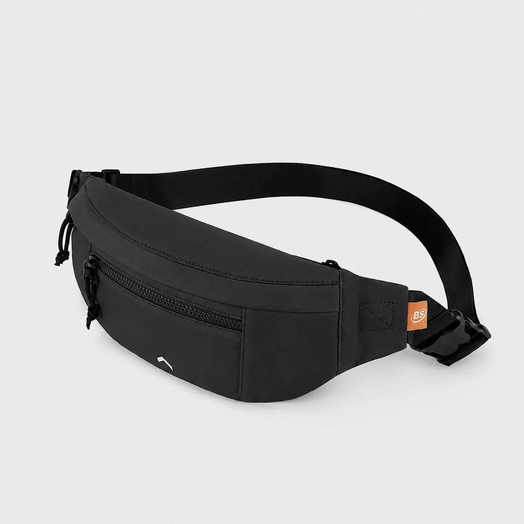 Bolsa Transversal de Peito Unissex Bags Mart Cor Preto — Vista lateral